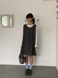 Gunslin Check Sleeveless Button One Piece