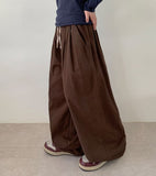 [unisex] Terned Cotton Banding Balloon Wide Pants