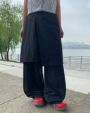 Shamt nylon wrap skirt pants