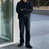 Latz black blue denim jacket
