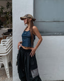 FIX Heart Denim Halter Sleeveless