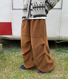 [unisex] Koika banding string parachute fleece pants