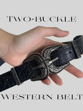 Two-buckle Western belt