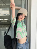 MELODY STRIPE CROP T