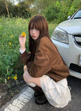 Camu Suede Slit Blouson Jacket
