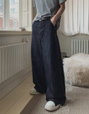Suji Pin Semi-Flare Denim Pants