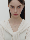 Essence Silver (W) Tria Pave Necklace