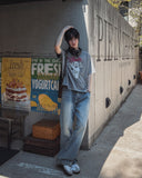 Linda cat flare denim pants