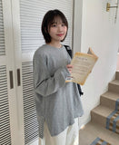 Moibe Plain Slit Shibori Long Sleeve Tee