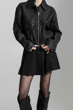 Matte Leather Bomber jacket