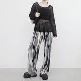 Ribin see-through knitwear