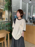 [unisex] Binnimo Pocket Ringer Over Short Sleeve Tee
