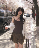 Hippie Layer Corset Suede Skirt