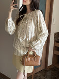 Pezzling Ribbon Round Blouse