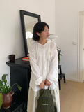 Anpiki Seersucker Hood Long Sleeve Shirt