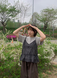 Manguetto Dot Bustier Sleeveless Blouse