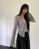 Bamin dot strap see-through cardigan