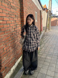 [Unisex] Ryuumero Pintuck Banding Denim Balloon Wide Pants