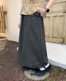 Syojeu String Banding Cargo Long Skirt