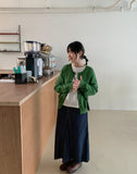 Lacuna Color Round Knit Cardigan
