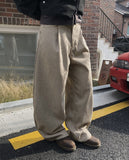 Tmo Corduroy Brushed Wide Straight Pants