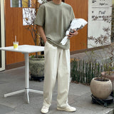 Even Cotton One-Tuck Wide Pants