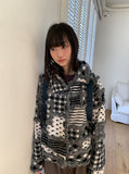 Pitanne Dot Patch Knit Cardigan Jacket