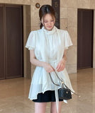 Hens Halter Tie Chiffon Blouse (Belt set)