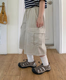 [unisex] Melu Pigment Banding Bermuda Cargo Pants