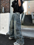 Ripen Strap Cargo Denim Pants