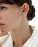 Essence Silver (W) Lab Diamond Mono One-Touch Earrings_0.2CT