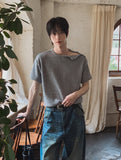 Kinz Muscle Fit Shoulder Henley Neck Short Sleeve Knit