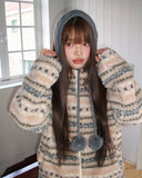 Drin Nordic Fluffy Overfit Fleece Zip-up