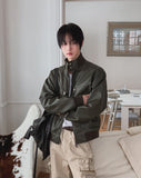 BOD High-neck Leather Jacket