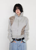FLOWER PANEL HIGH-NECK JUMPER