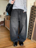 [unisex] Linon Washing Wide Denim Pants