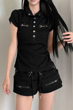 Chrome Rivet Polo T-Shirt