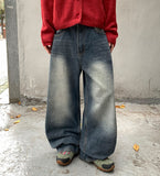 Kelponi Washed Denim Wide Pants