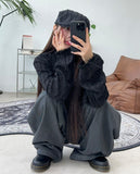 Cabello cutting line denim pants