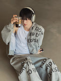 Wanted Lettering Crop Hood Zip-Up