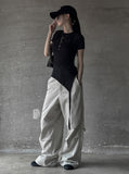 Tube top layered short sleeve T-shirt