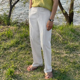 Weaven Linen Semi-Wide Slacks