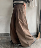 Sakki pin tuck wide cotton pants