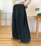 [BAONHAUS] Canbel Corduroy Velvet Banding Waist Jogger Pants