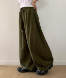 Kalgo Pintuck Banding Balloon Wide Pants