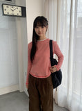 Muyan Dot Stripe Long Sleeve Tee