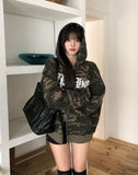 Maison Camo Printing Hood Zip-Up