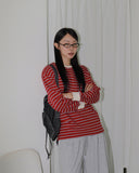 Ratto Stripe Color Matching Long Sleeve Sweatshirt