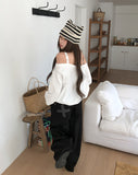 Liik Back Cross Studded Cotton Pants