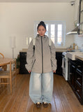Hiphu Studded Denim Wide Pants